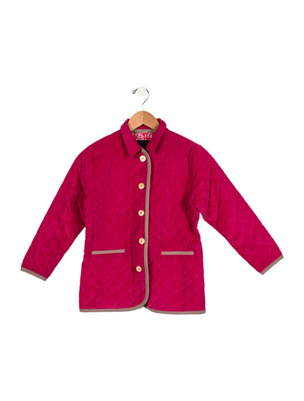 Oscar de la Renta Girls' Solid Quilted Coat