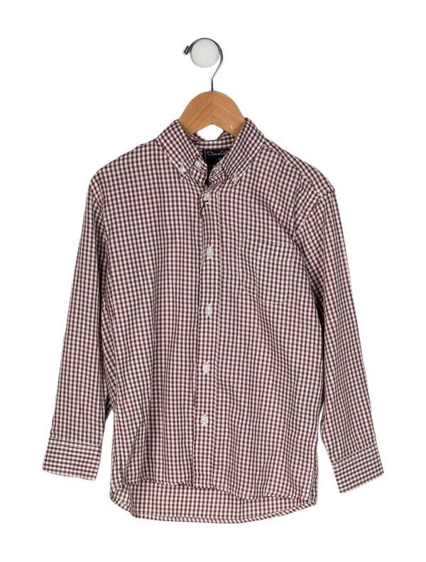 Oscar de la Renta Plaid Dress Shirt w/Tags