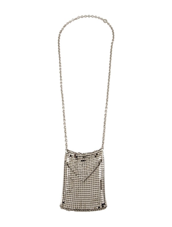 Paco Rabanne Mesh Pouch Pendant Necklace