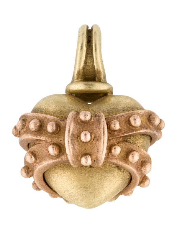 Pendant 14K Two-Tone Heart Necklace Pendant