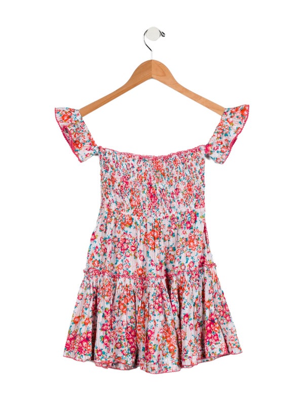 Poupette St Barth Girls' Floral Short Sleeve Dress