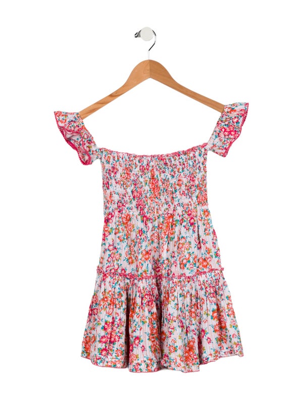Poupette St Barth Girls' Floral Short Sleeve Dress