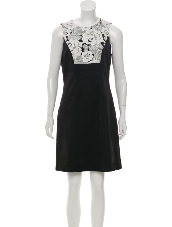 Prabal Gurung Lace-Paneled Satin Dress