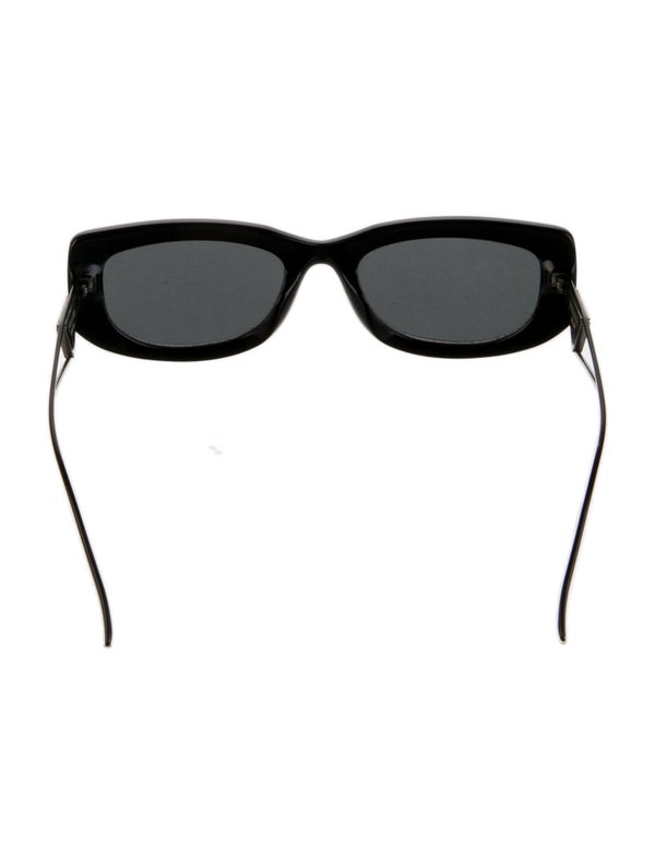 Prada Enameled Metal Triangle Square Sunglasses