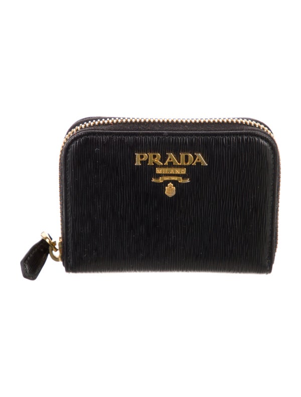 Prada Vitello Move Leather Compact Wallet