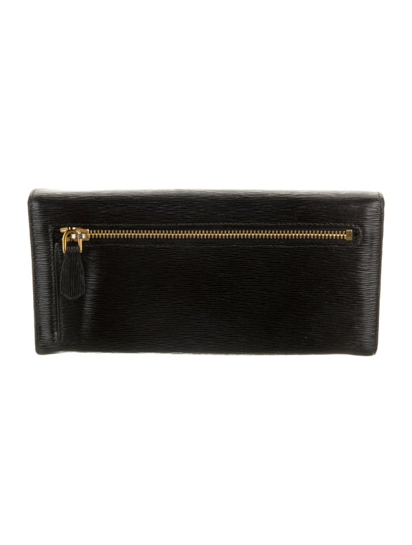 Prada Vitello Move Leather Continental Wallet