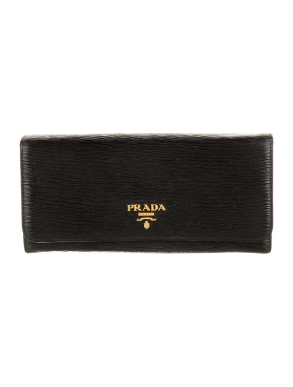 Prada Vitello Move Leather Continental Wallet