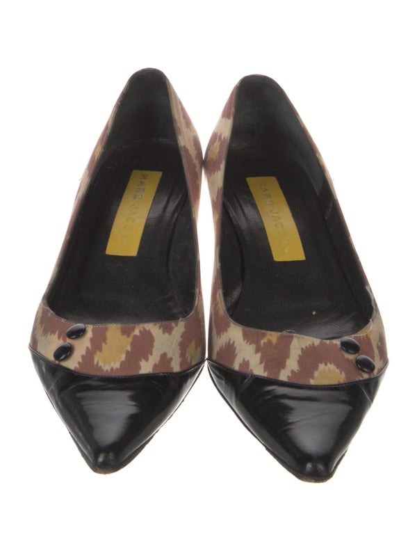 Marc Jacobs Printed Leather Trim Embellishment Pumps
