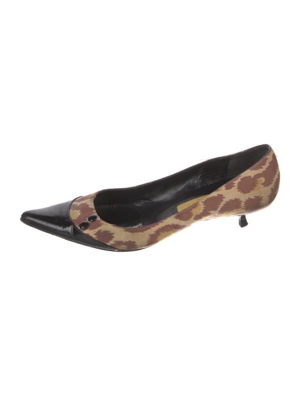 Marc Jacobs Printed Leather Trim Embellishment Pumps