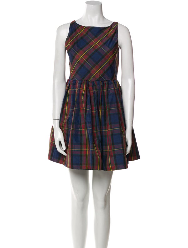 Ralph Lauren Plaid Print Mini Dress