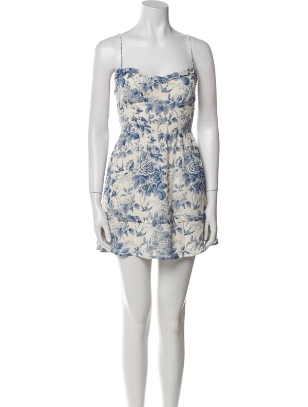 Reformation Floral Print Mini Dress