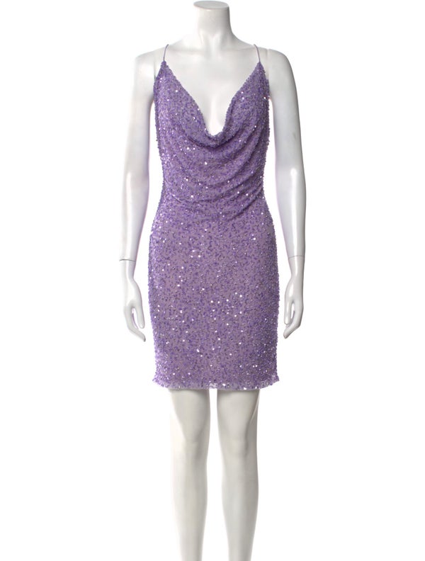 Retrofête Cowl Neck Mini Dress