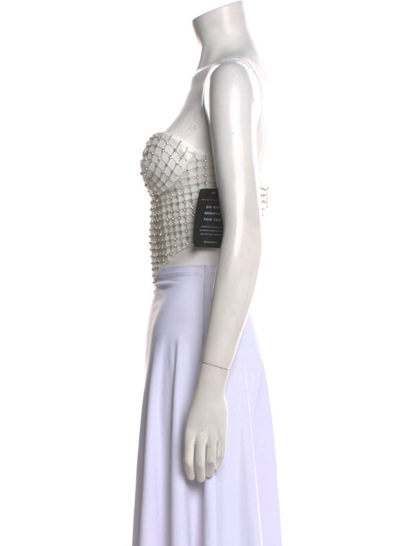 Retrofête Patterned Strapless Crop Top W/ Tags