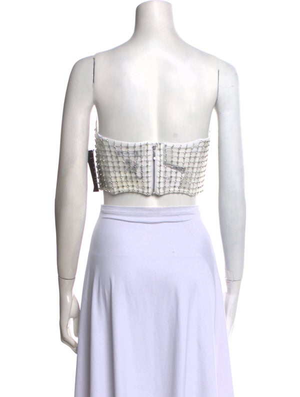 Retrofête Patterned Strapless Crop Top W/ Tags