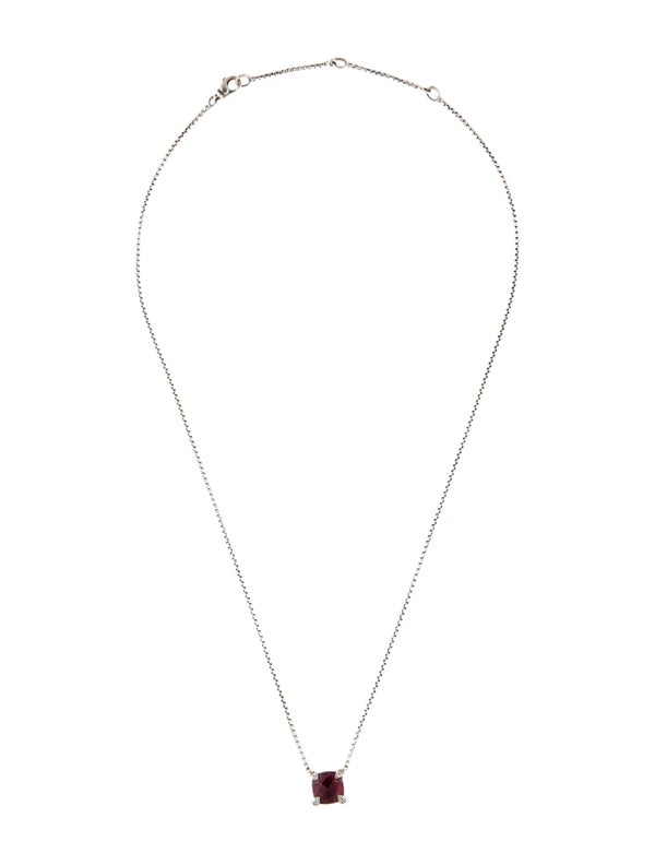 David Yurman Rhodolite & Diamond Petite Chatelaine Pendant Necklace