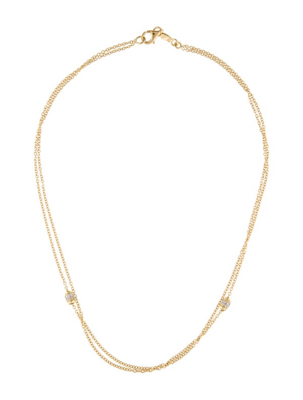 Rina Limor 18K Diamond Double Strand Necklace