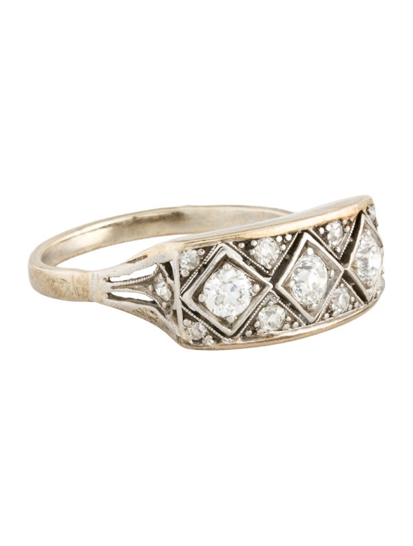 Ring Vintage 14K Diamond Cocktail Ring