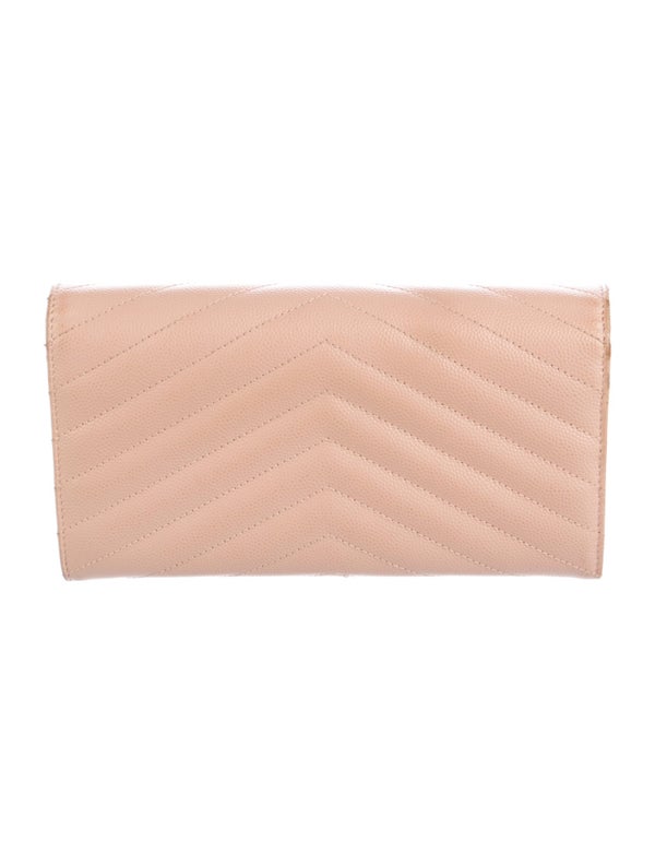 Saint Laurent Chevron Leather Wallet