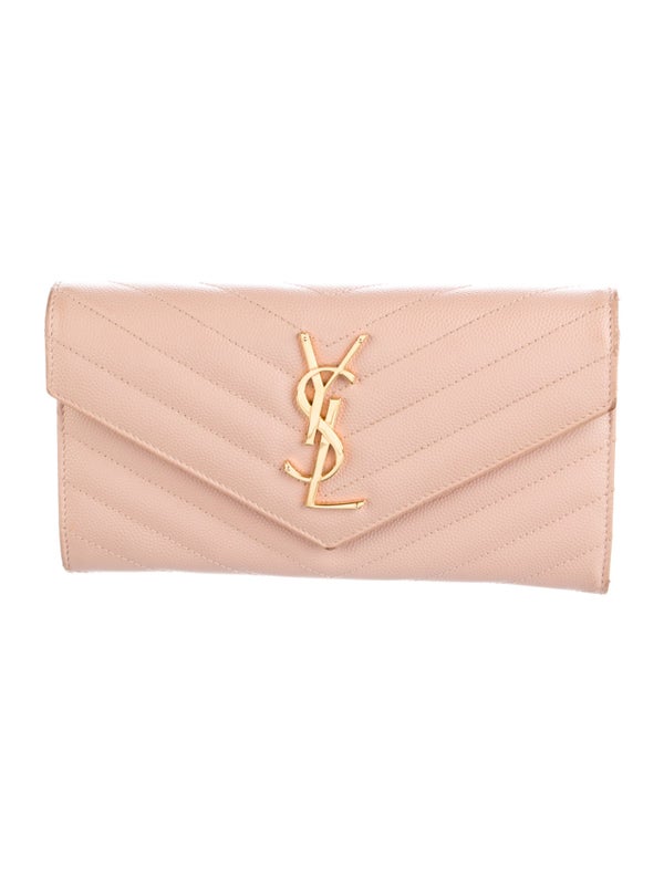 Saint Laurent Chevron Leather Wallet