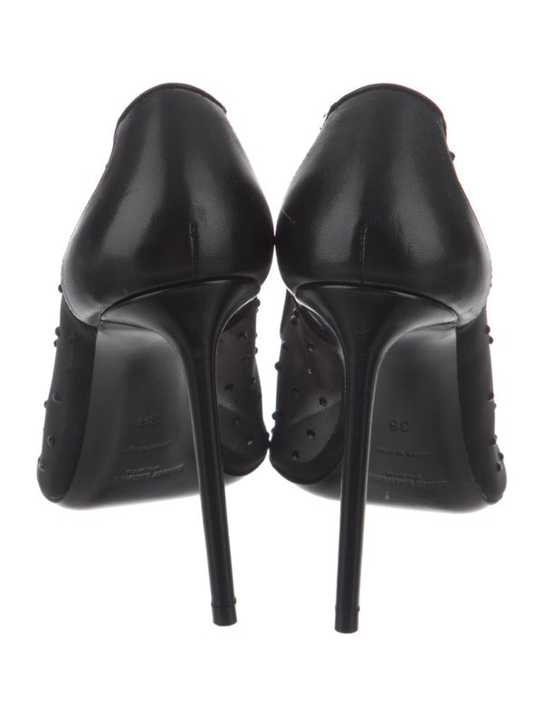 Saint Laurent Mesh Crystal Embellishments Pumps