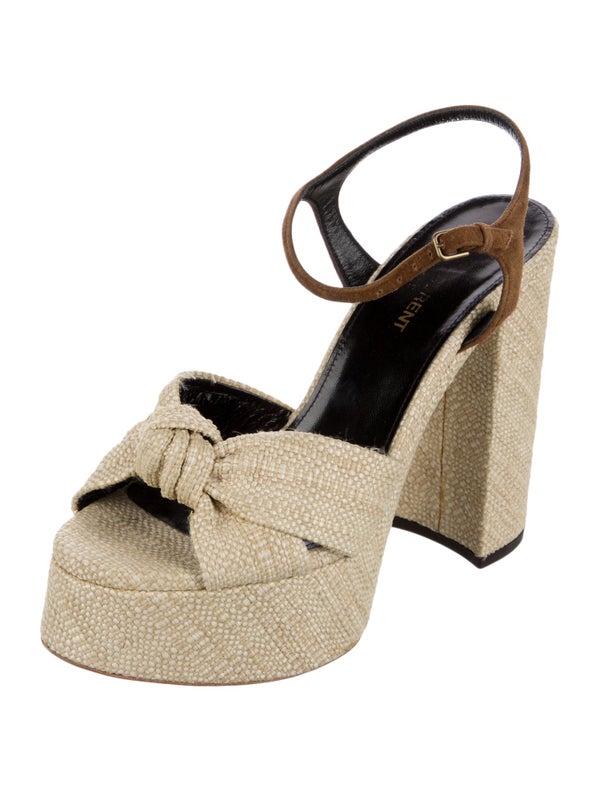 Saint Laurent Raffia Espadrilles