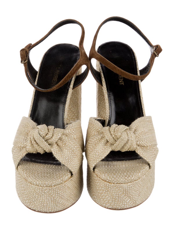 Saint Laurent Raffia Espadrilles