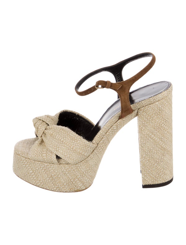 Saint Laurent Raffia Espadrilles