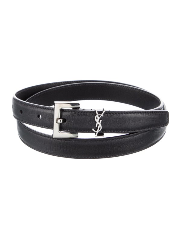 Saint Laurent Skinny Leather Belt