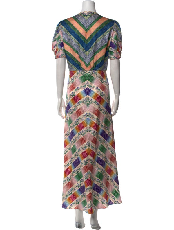 Saloni Printed Long Dress