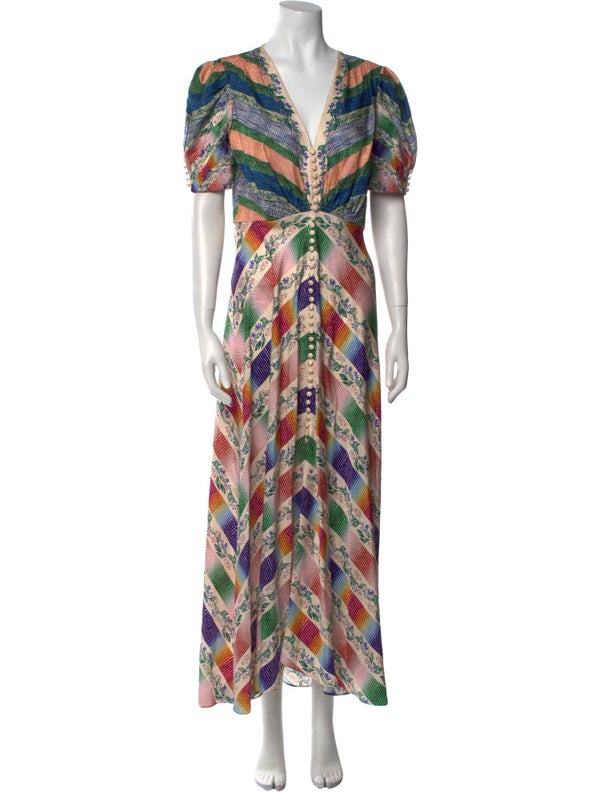 Saloni Printed Long Dress