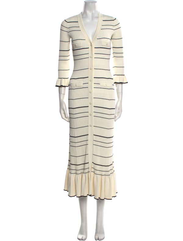Sandro Striped Long Dress