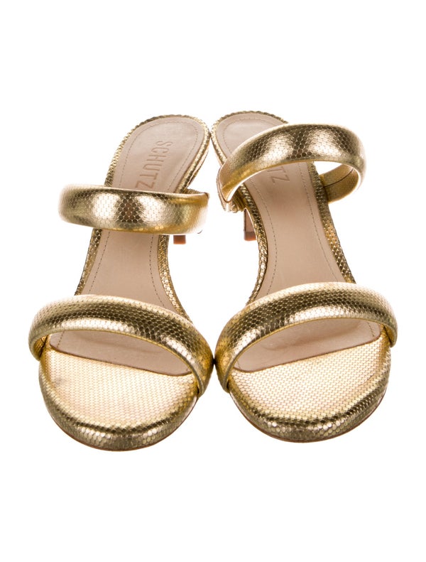 Schutz Leather Slides