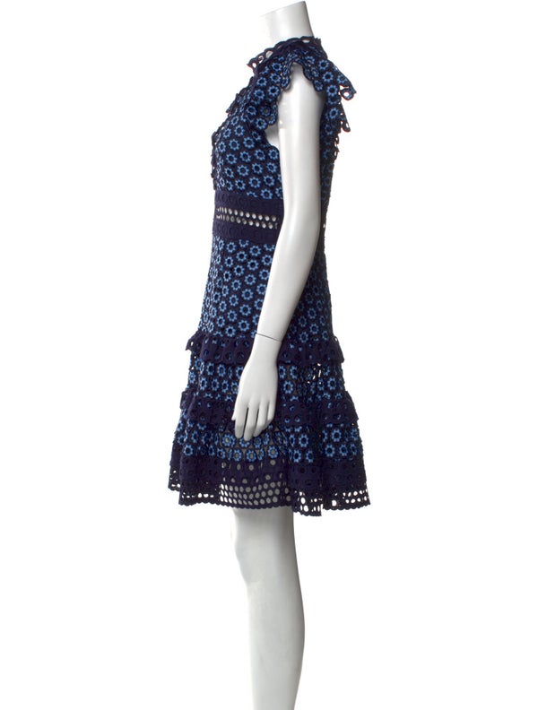 Sea New York Lace Pattern Mini Dress