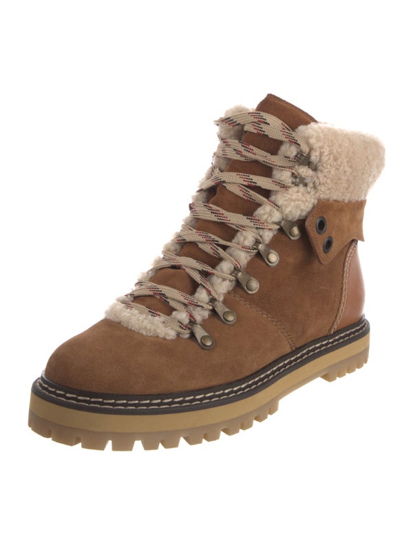 See By Chloé Suede Combat Boots