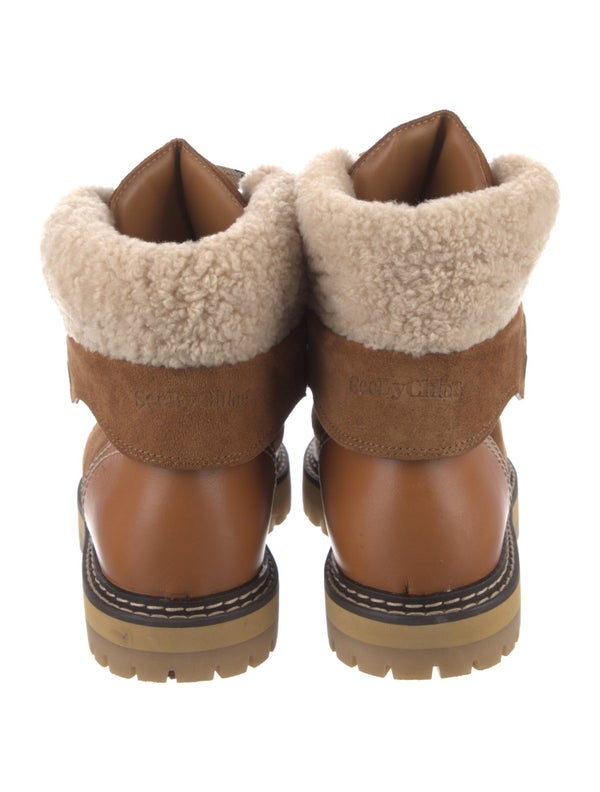 See By Chloé Suede Combat Boots