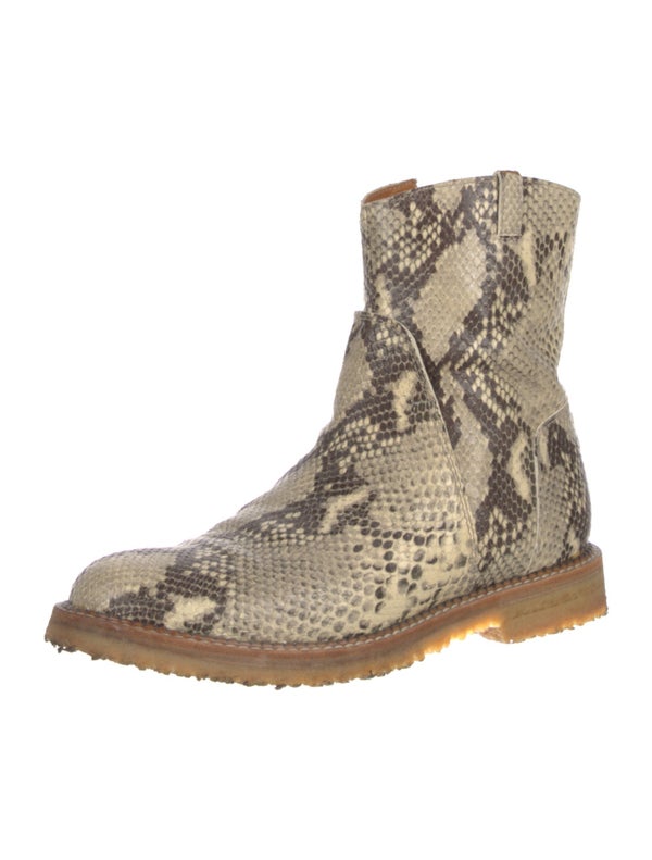 Maison Martin Margiela Snakeskin Animal Print Boots
