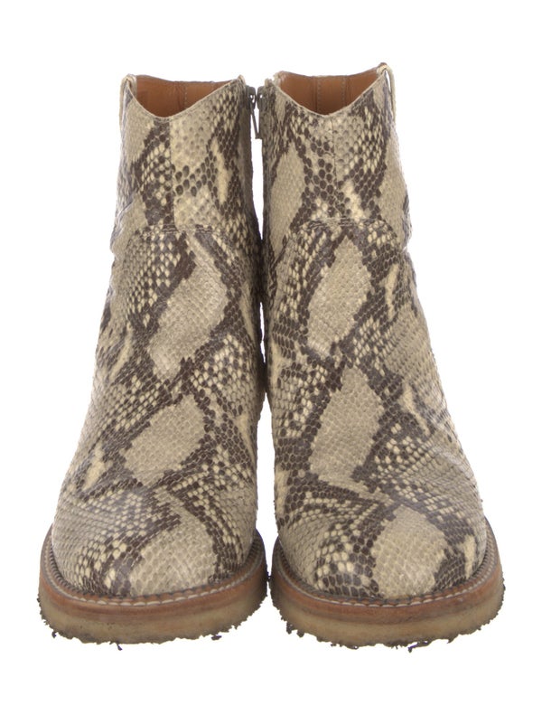 Maison Martin Margiela Snakeskin Animal Print Boots