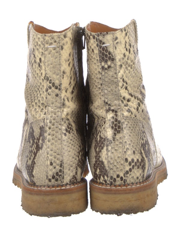 Maison Martin Margiela Snakeskin Animal Print Boots