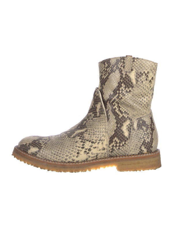 Maison Martin Margiela Snakeskin Animal Print Boots