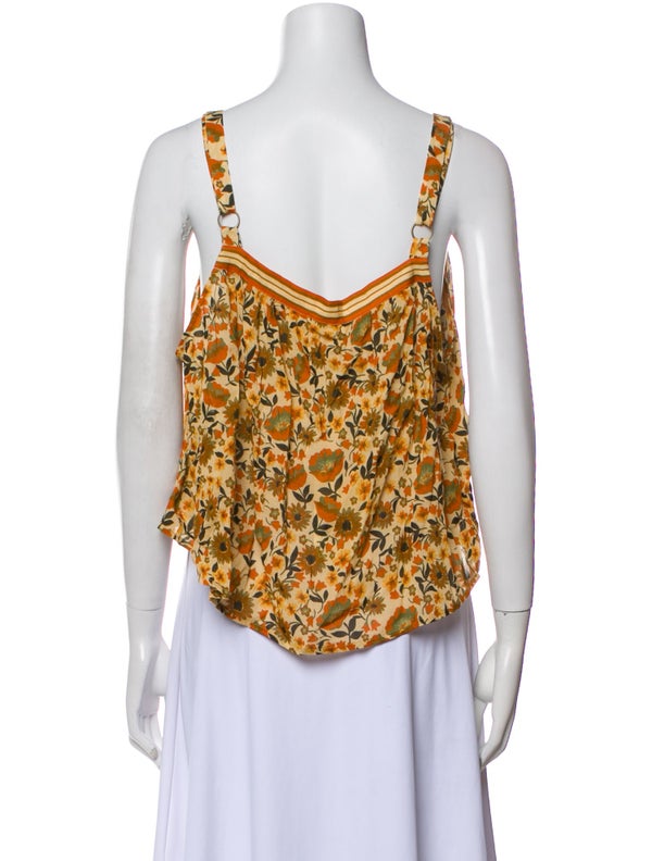 Spell Floral Print Square Neckline Crop Top W/ Tags