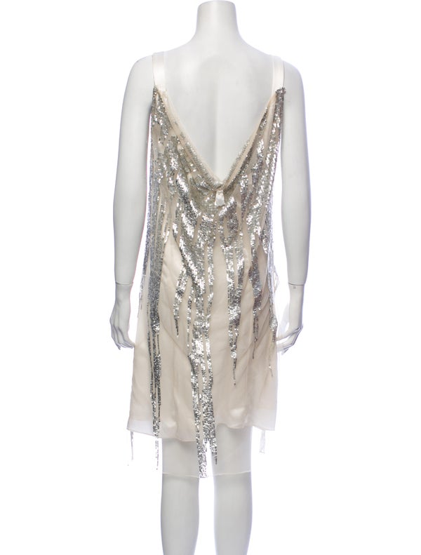 Elizabeth Fillmore Square Neckline Knee-Length Dress