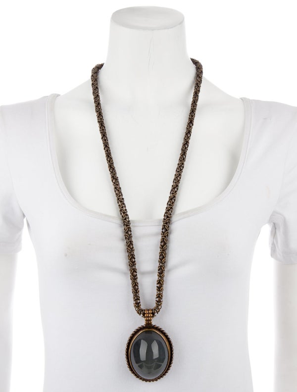 Stephen Dweck Vintage Stone Pendant Necklace