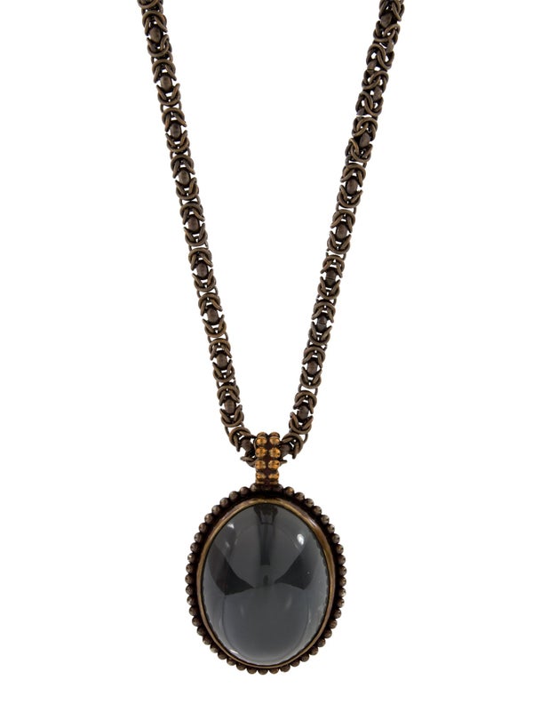 Stephen Dweck Vintage Stone Pendant Necklace
