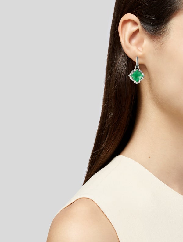 Stephen Webster Green Superstud Drop Earrings
