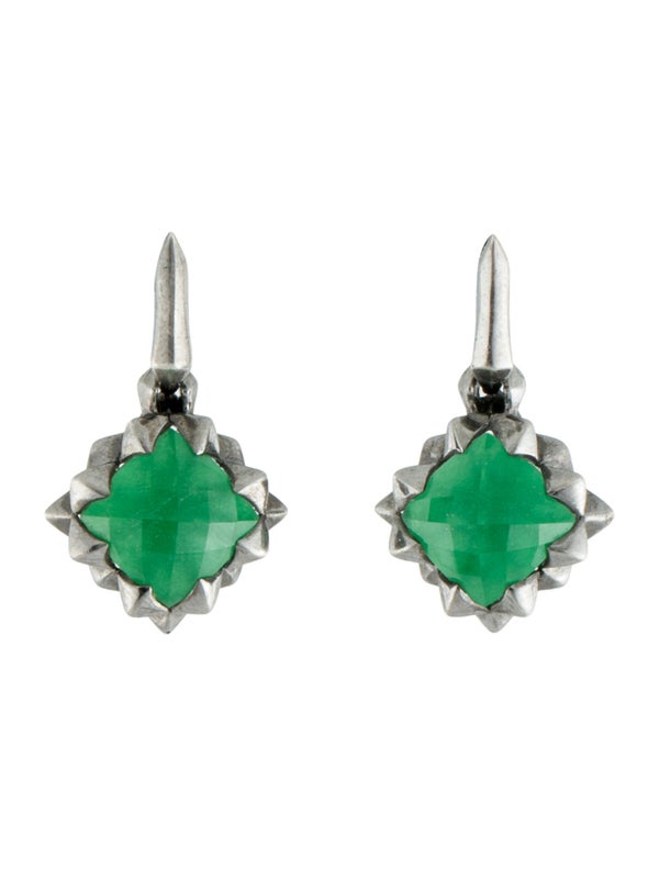 Stephen Webster Green Superstud Drop Earrings