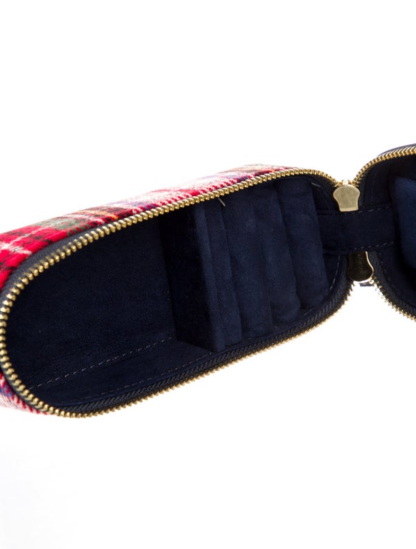 Stoney Clover Lane Leather Trim Felt Cosmetic Bag