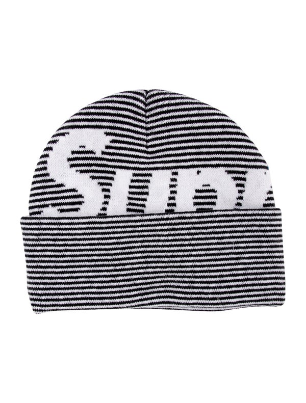 Supreme Big Logo Stripe Beanie (FW22)