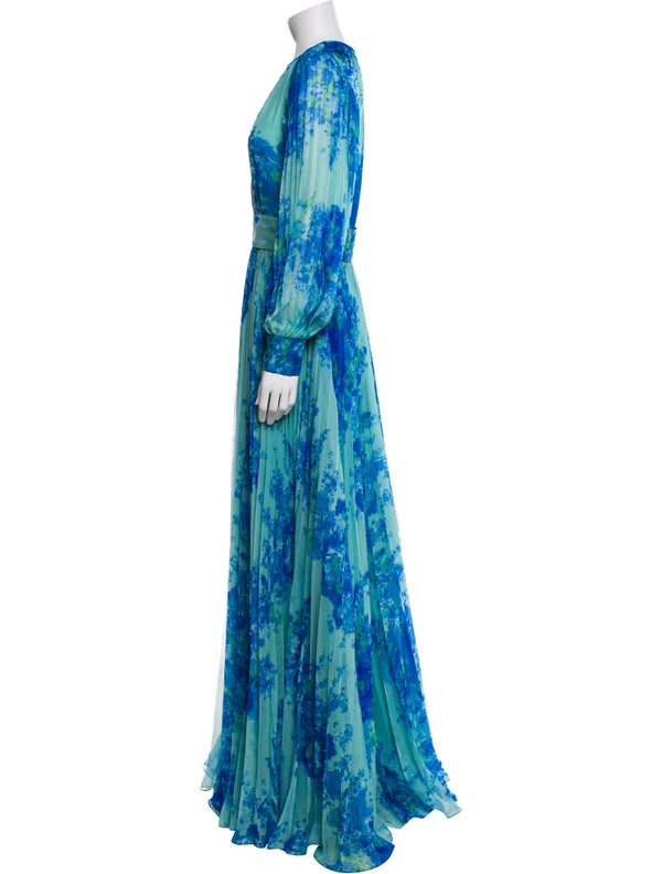 Teri Jon By Rickie Freeman Printed Long Dress