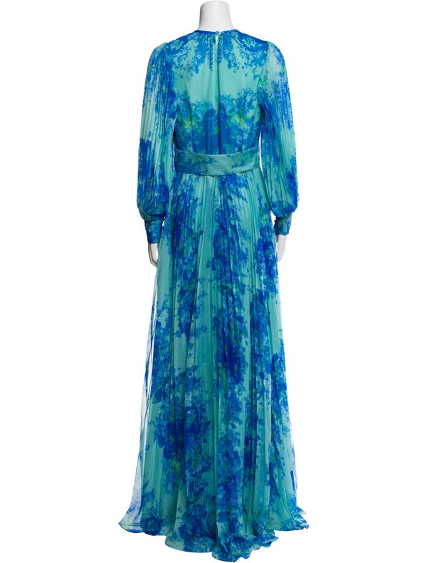 Teri Jon By Rickie Freeman Printed Long Dress