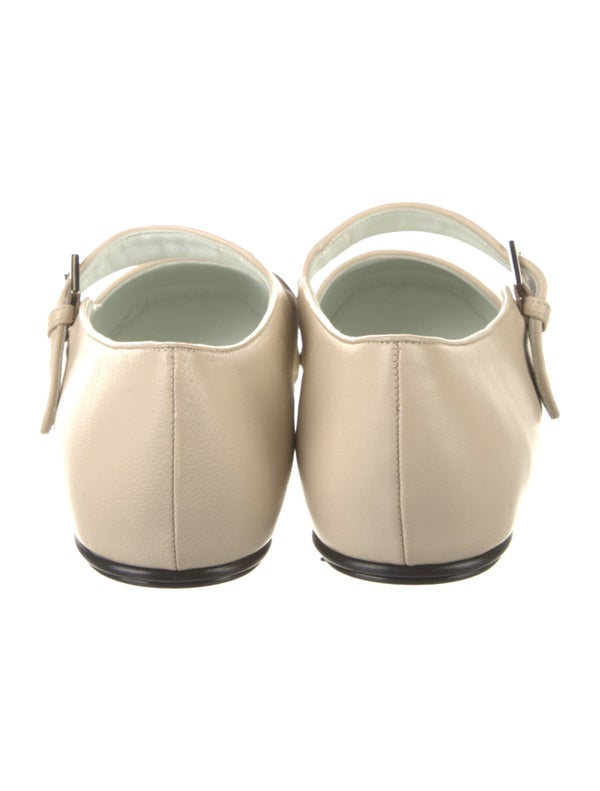 The Row Ava Leather Mary Jane Flats